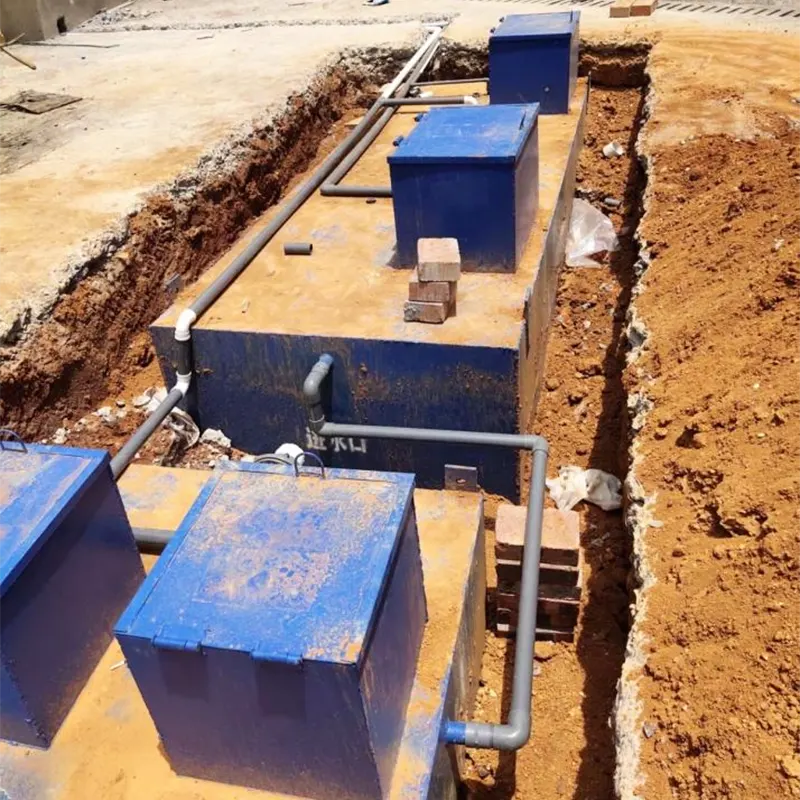 Užkasta buitinių nuotekų bendrijos vidutinio dydžio įranga